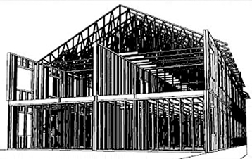 Монтаж конструкций многоквартирного жилого дома: общий вид и схема стального каркаса